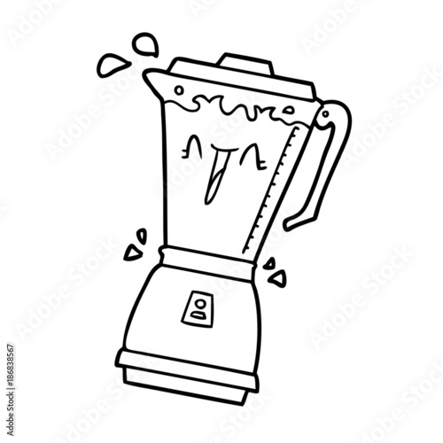 whirring cartoon food processor