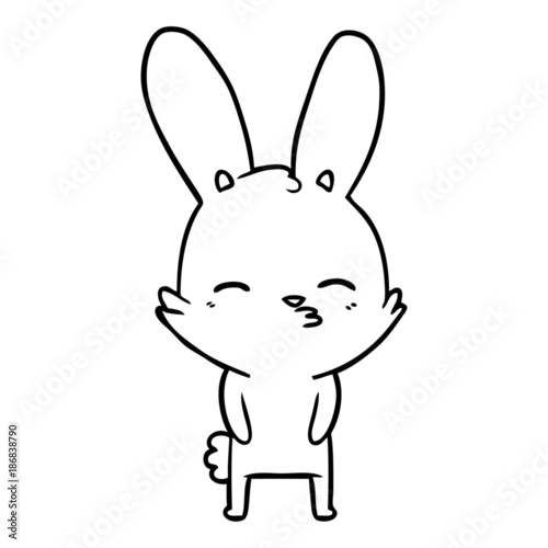 curious bunny cartoon
