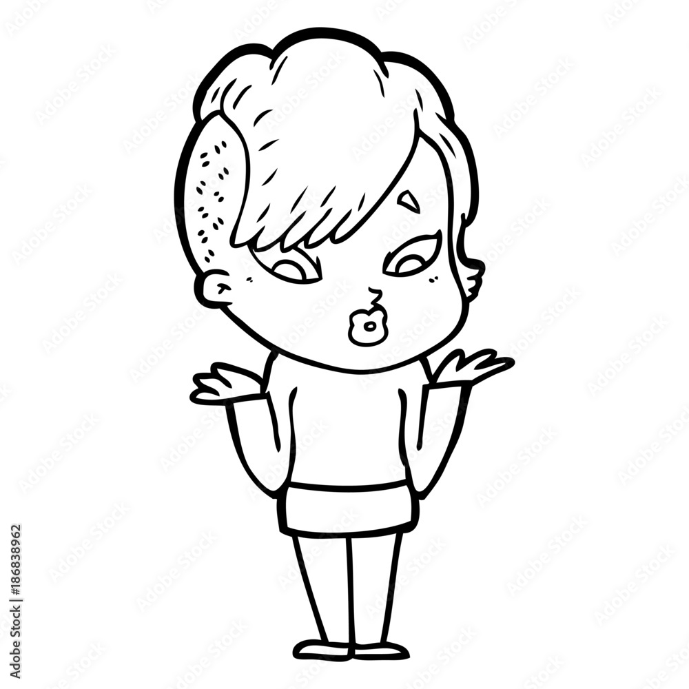 cartoon surprised girl cartoon surprised girl