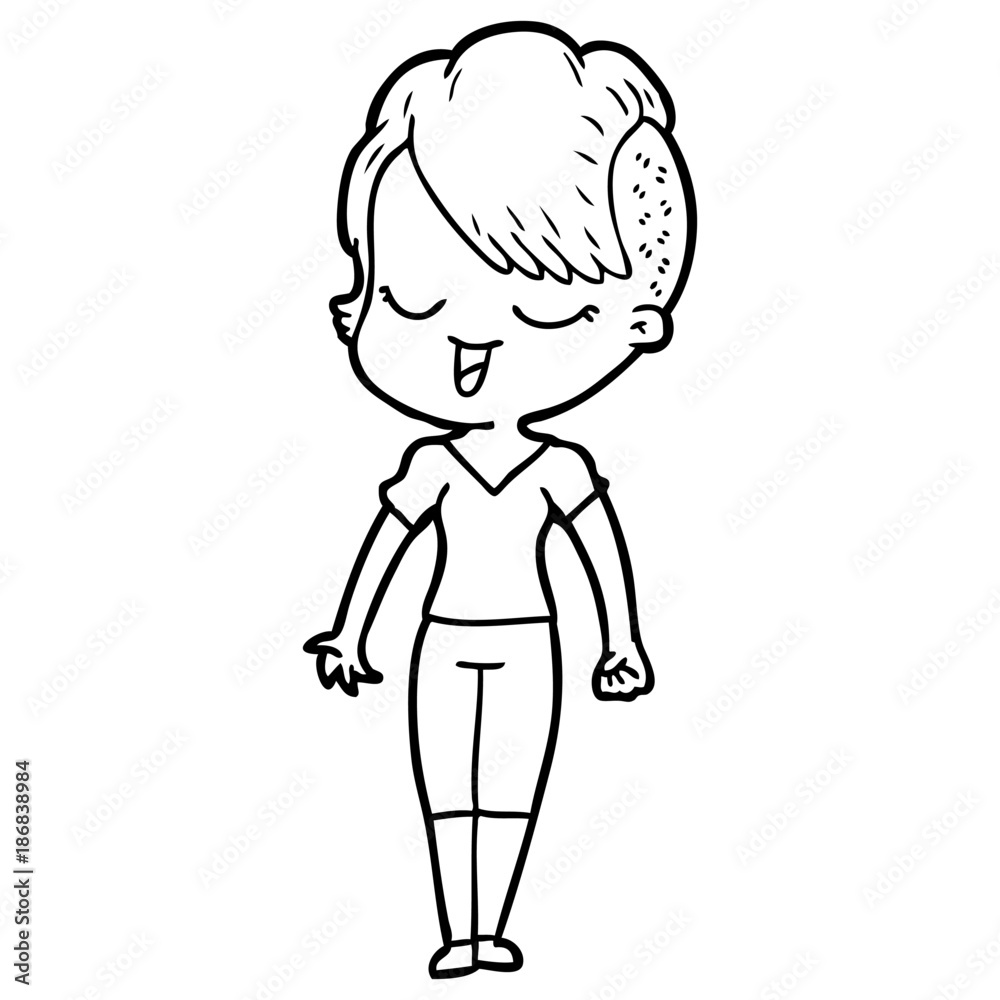 happy cartoon girl happy cartoon girl
