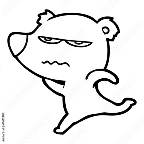 annoyed bear cartoon running