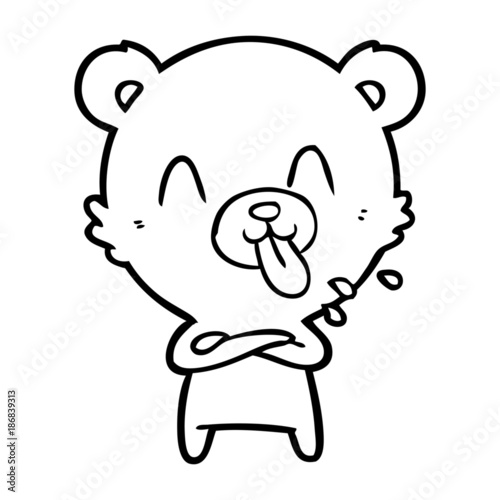 rude cartoon bear