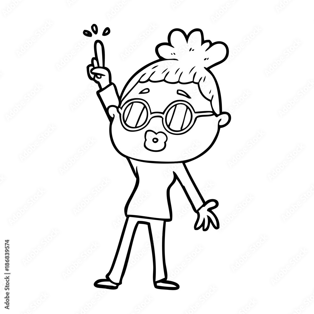 cartoon dancing woman wearing spectacles cartoon dancing woman wearing spectacles