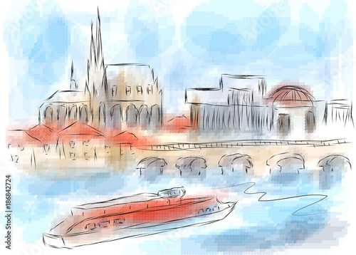 Brno abstract illustration