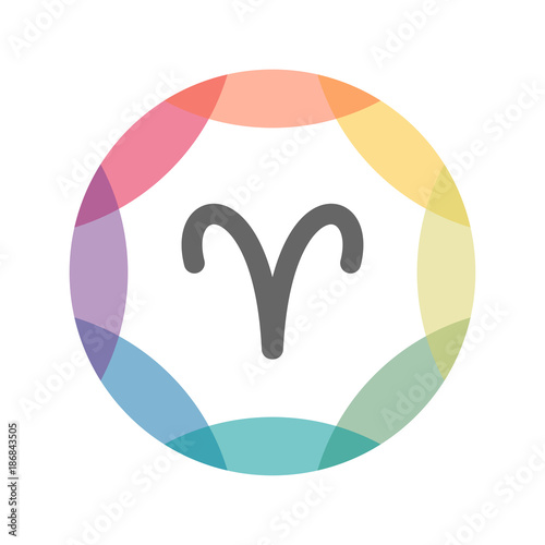 farbiges Icon - Horoskop Widder