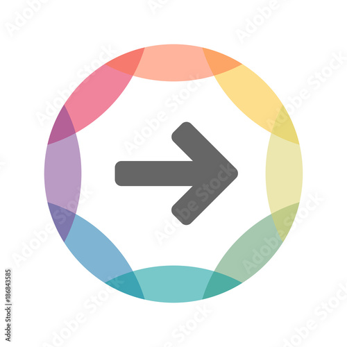farbiges Icon - Pfeil rechts