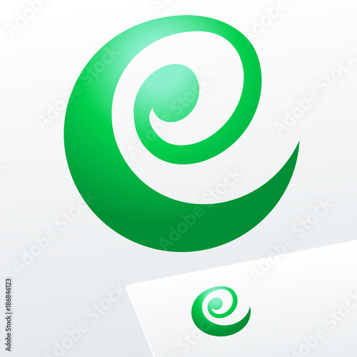 Abstract icon, eco sign in sphere shape, green logo vector for Ecology, Pharmacy, Medicine activity