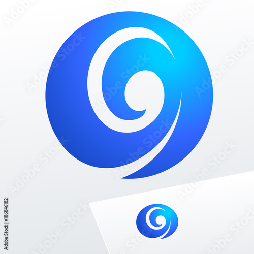 Vector logo design. Blue Logo for Business, Technology and Corporation.