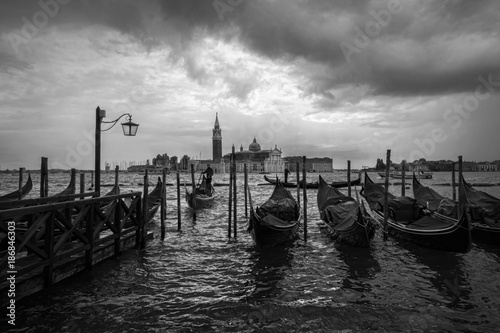 The Italian Venice. Black and white.