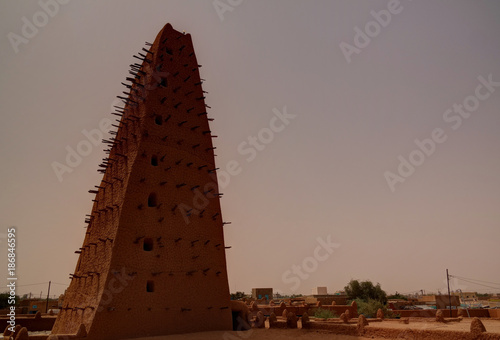 Exterior view to Grand mosque of Agadez  Niger