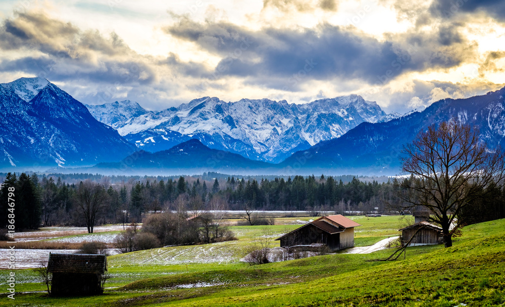 landscape murnauer moos - bavaria landscape murnauer moos - bavaria