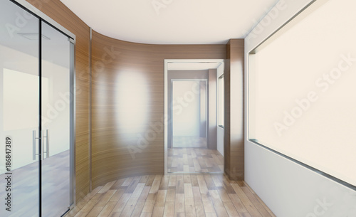 Modern Empty  office Cabinet. Meeting room. 3D rendering.