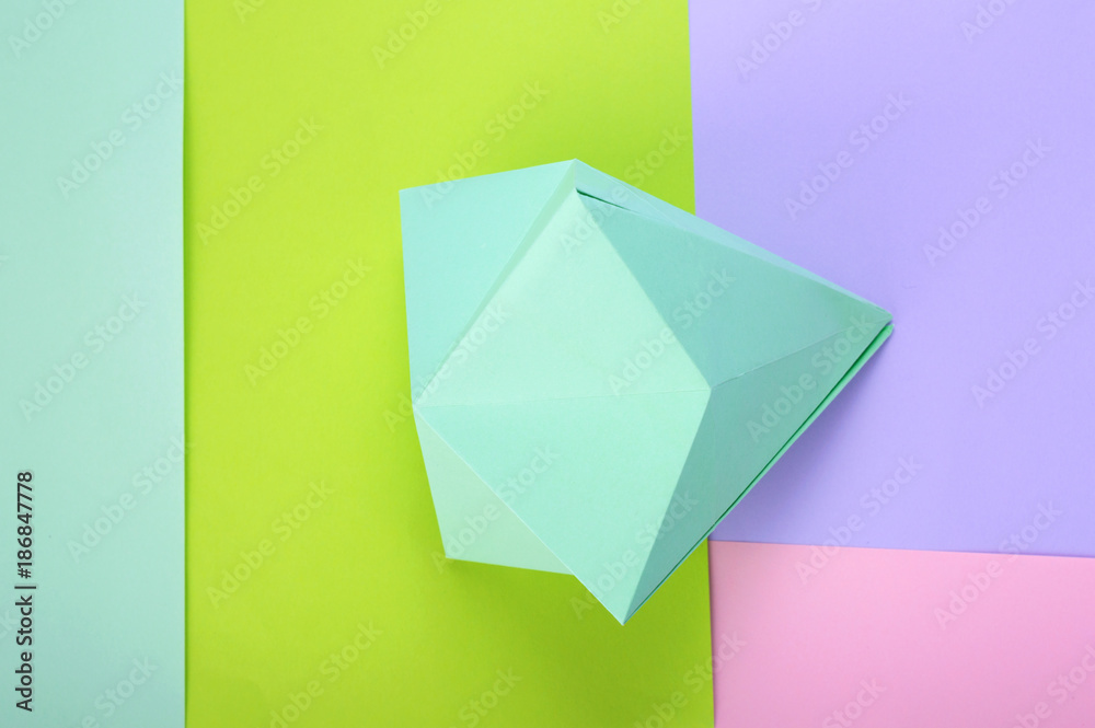 Cubes of colored paper