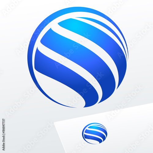 Round vector Emblem. Logo for Business, Technology and Corporation
