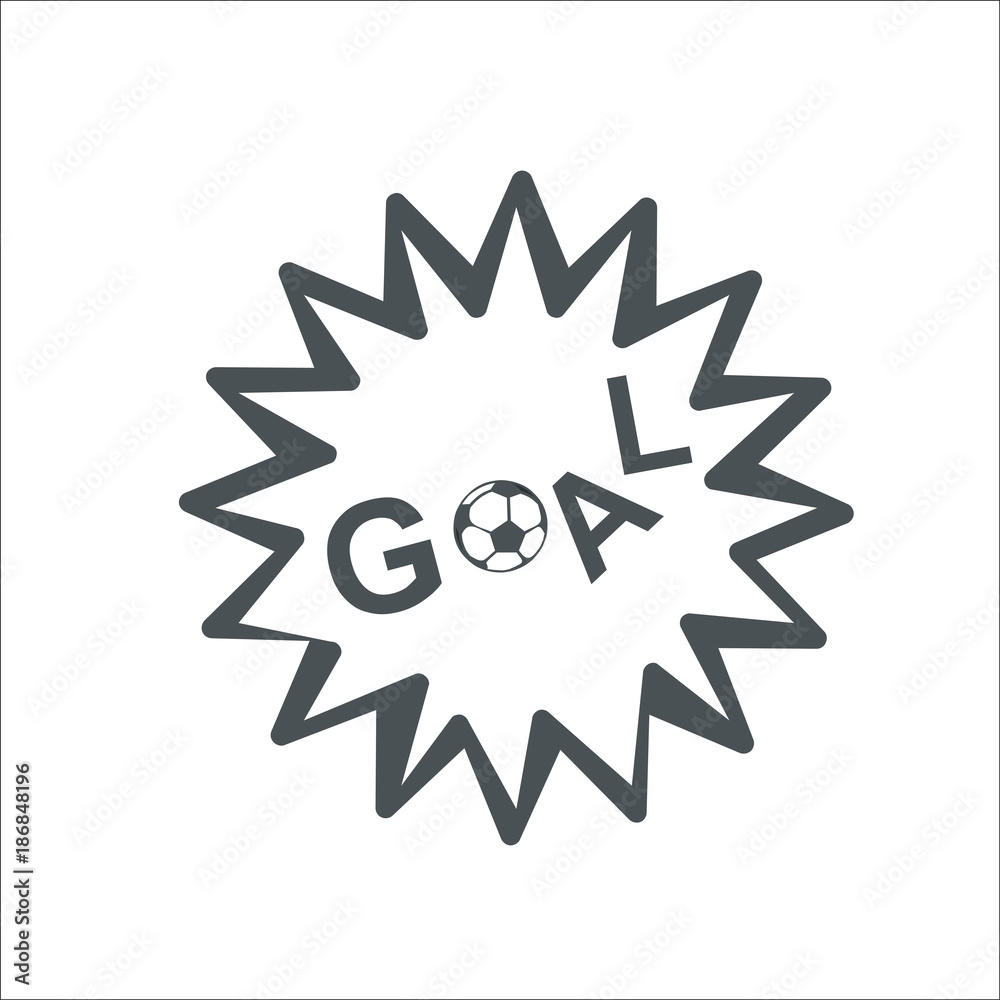 Goal icon.  Illustration
