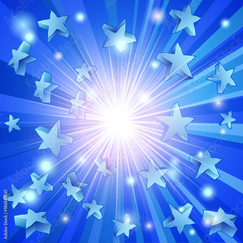 Blue Stars Background