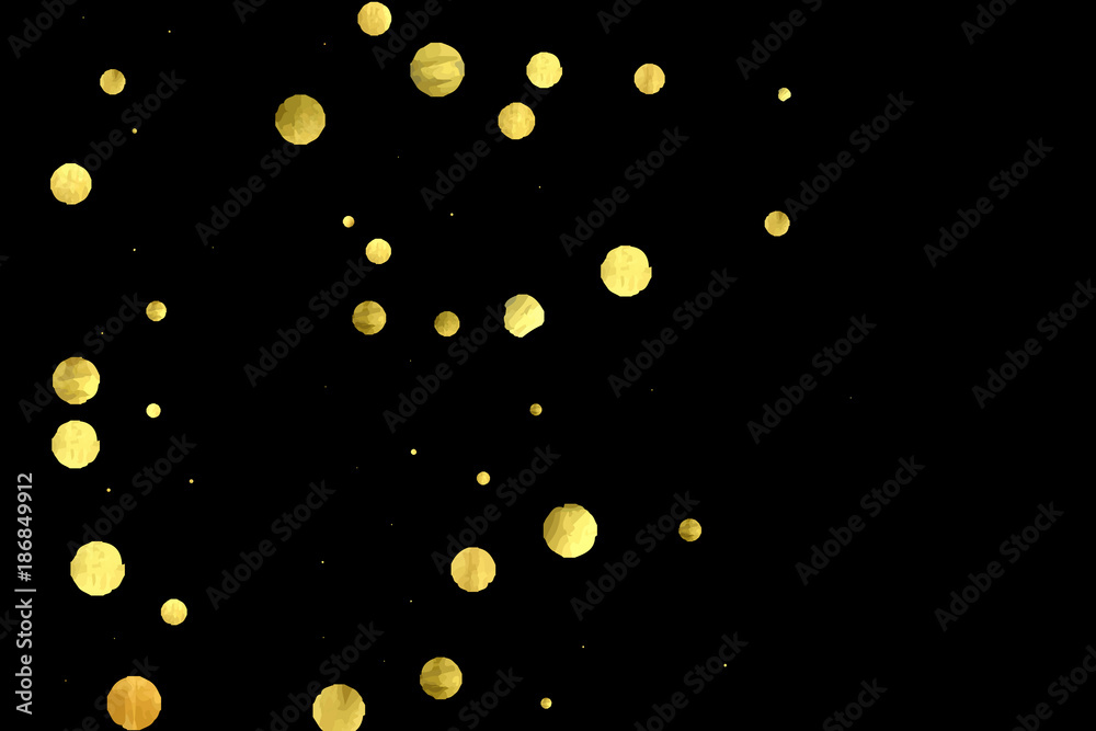 Golden confetti isolated on black background. Golden confetti isolated on black background.