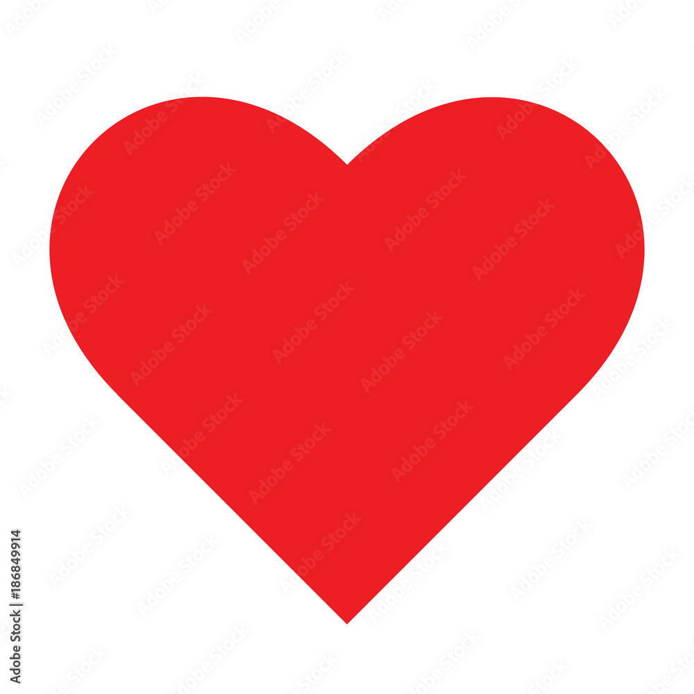 Red heart vecor