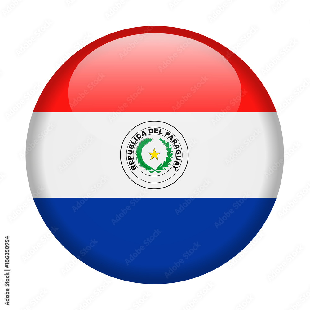 Obraz premium Paraguay Flag Vector Round Icon