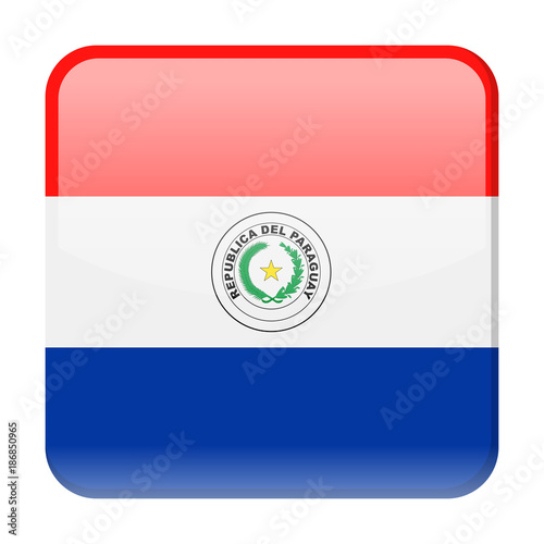 Paraguay Flag Vector Square Icon