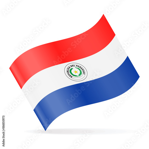Paraguay Flag Vector Waving Icon