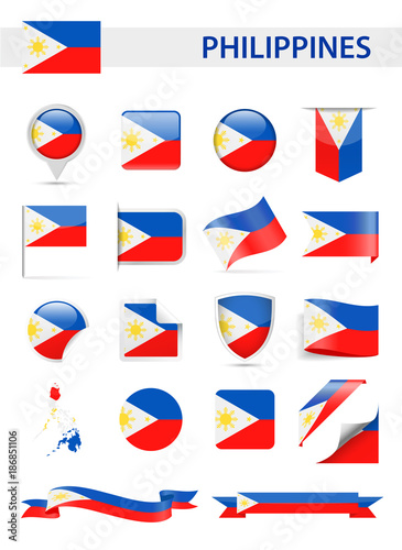 Philippines Flag Vector Set