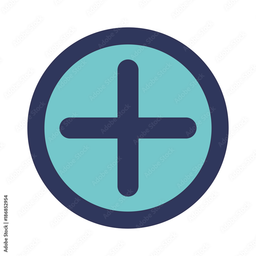 plus icon in circle in colorful silhouette plus icon in circle in colorful silhouette