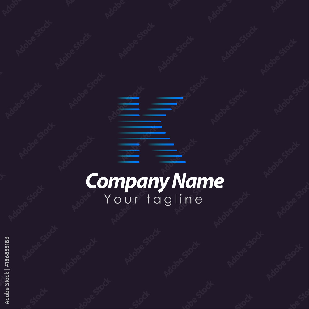 Fototapeta premium K LETTER LOGO TEMPLATE