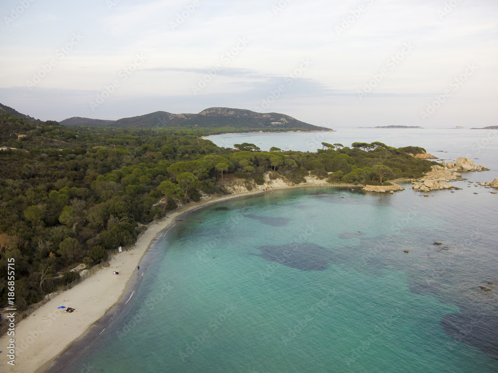 Küste Korsika Luftbild Blaue Lagune