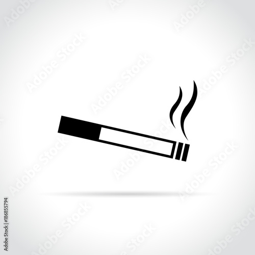 cigarette icon on white background photo