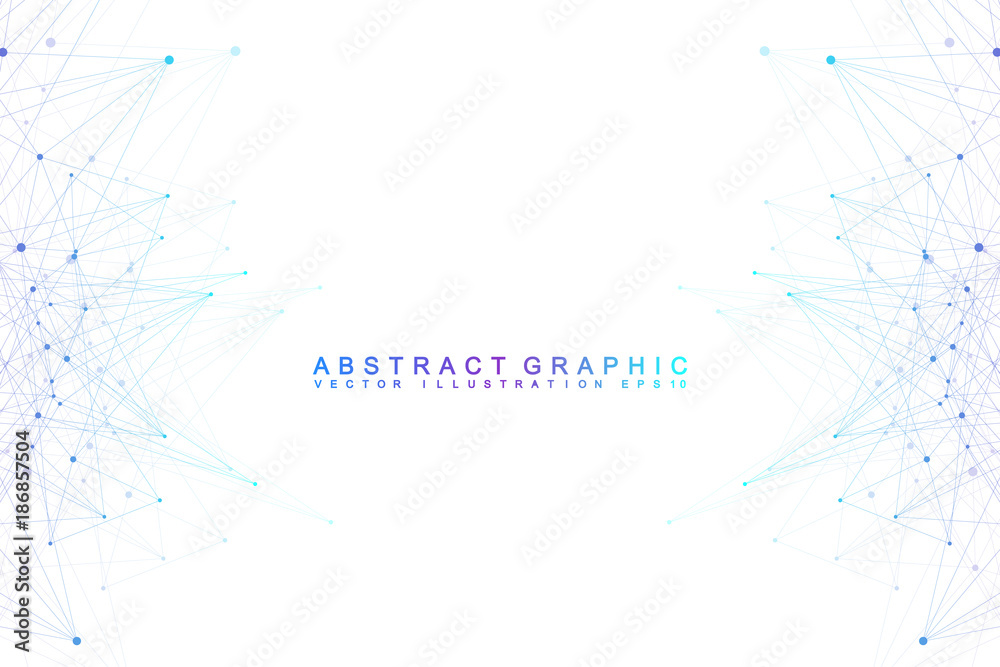 Abstract geometric composition with connected lines and dots for your design. Abstract geometric composition with connected lines and dots for your design.