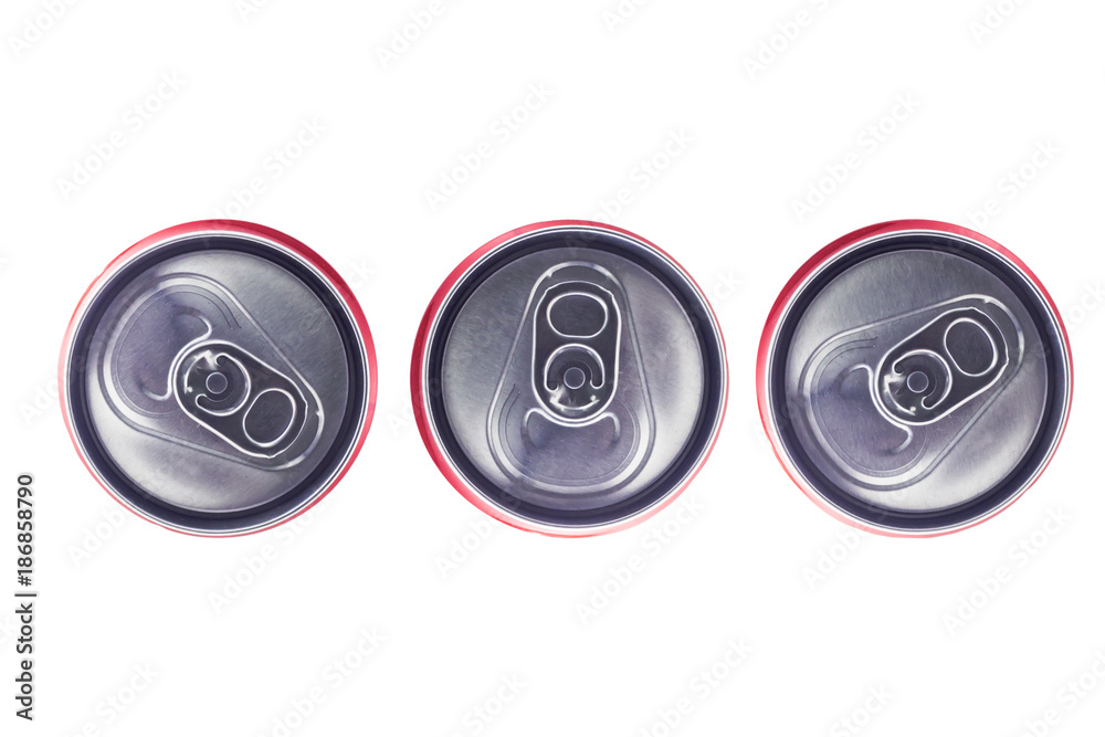 Top view of Tin Can on white background
