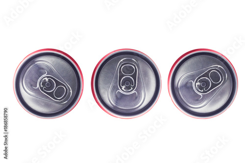 Top view of Tin Can on white background