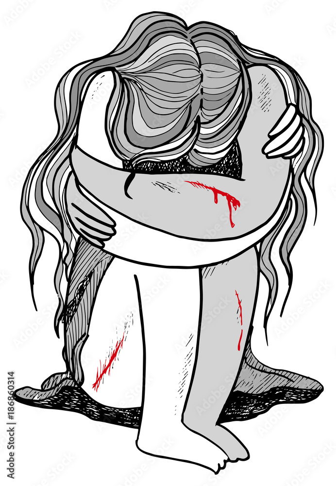 Fotografie Violence against women concept vector