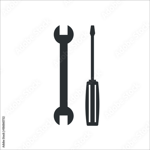 Wrench icon.  Illustration