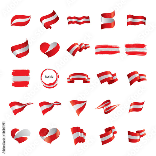 Austria flag, vector illustration