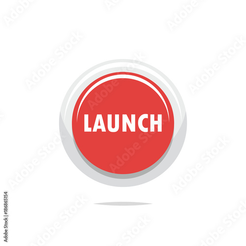 Launch button icon vector