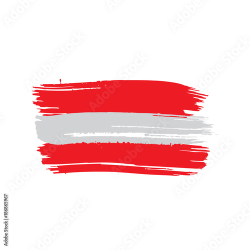 Austria flag, vector illustration