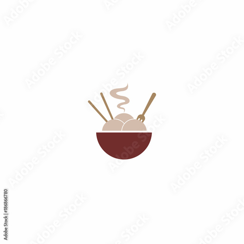 Meatball Hot Meatballs Logo Vector
