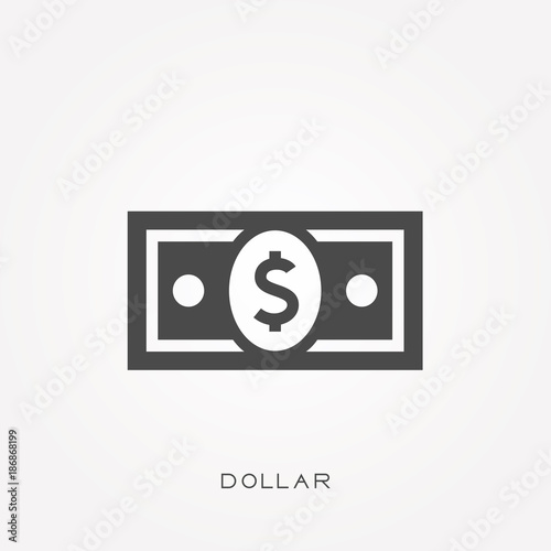 Silhouette icon dollar