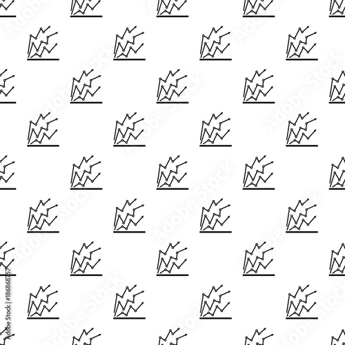 Chart pattern seamless repeat vector illustration for any design