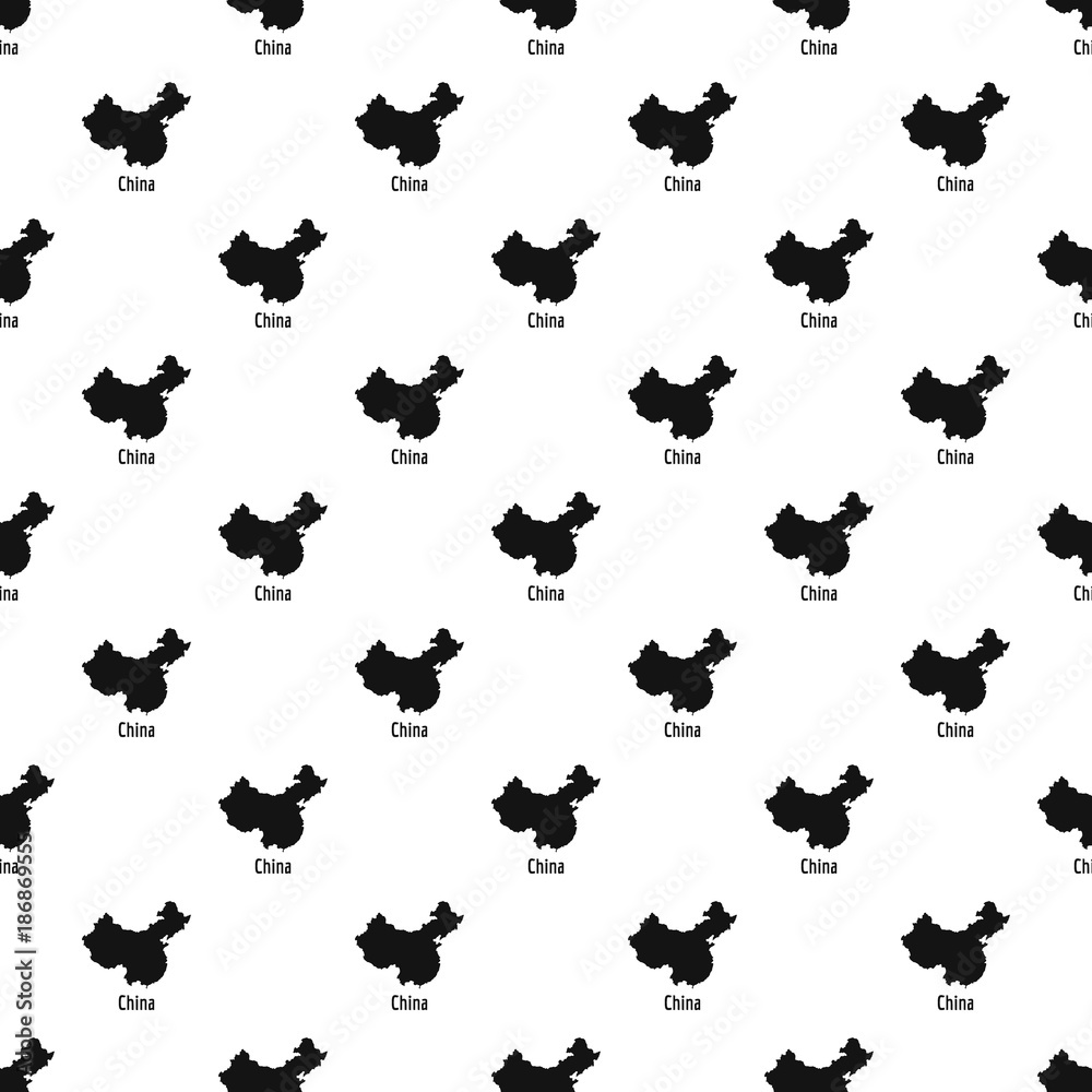 Fototapeta premium China map in black. Simple illustration of China map vector isolated on white background