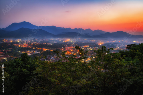 Beautiful twilight of Luang Prabang, Laos
