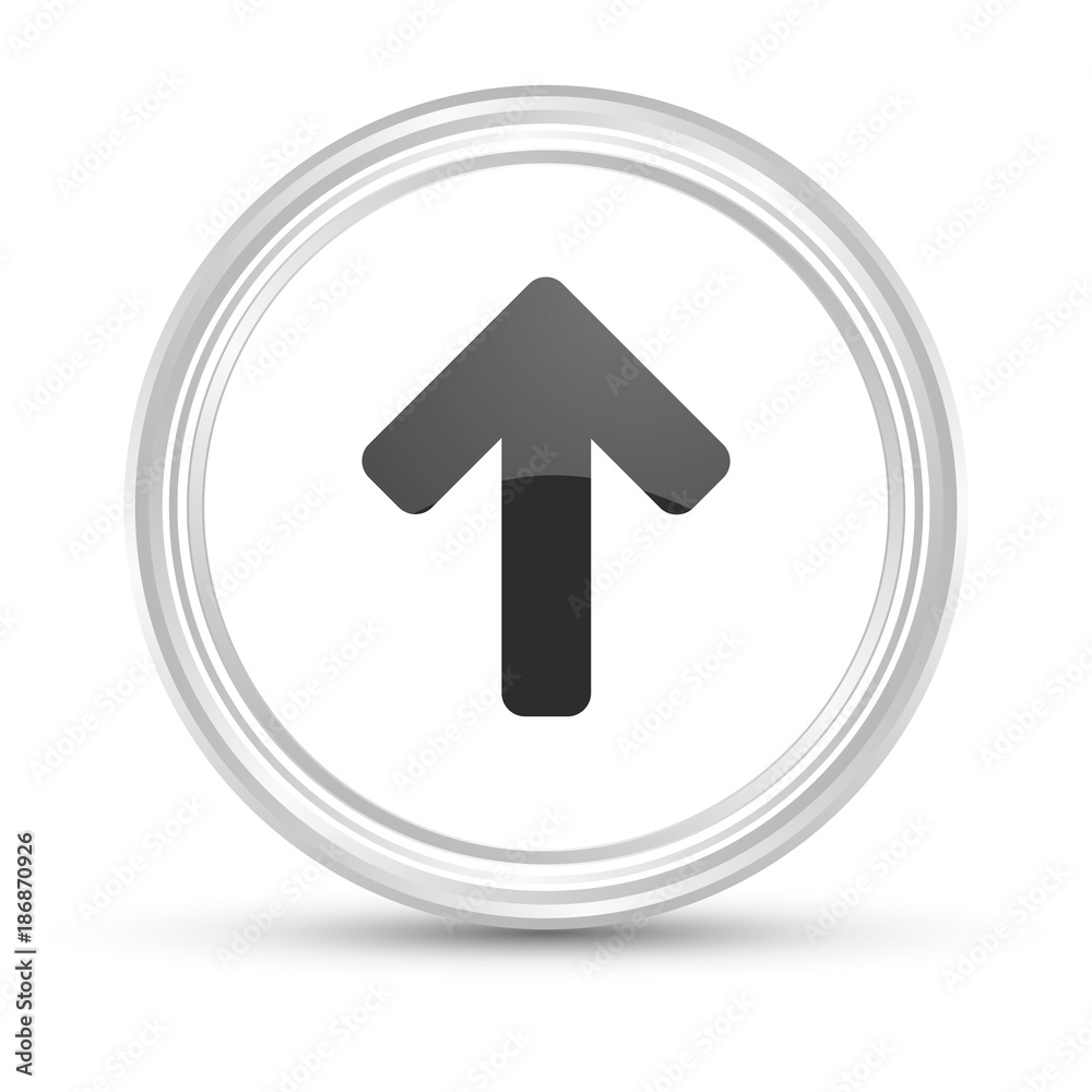 Weißer Button - Pfeil nach oben Stock Vector | Adobe Stock