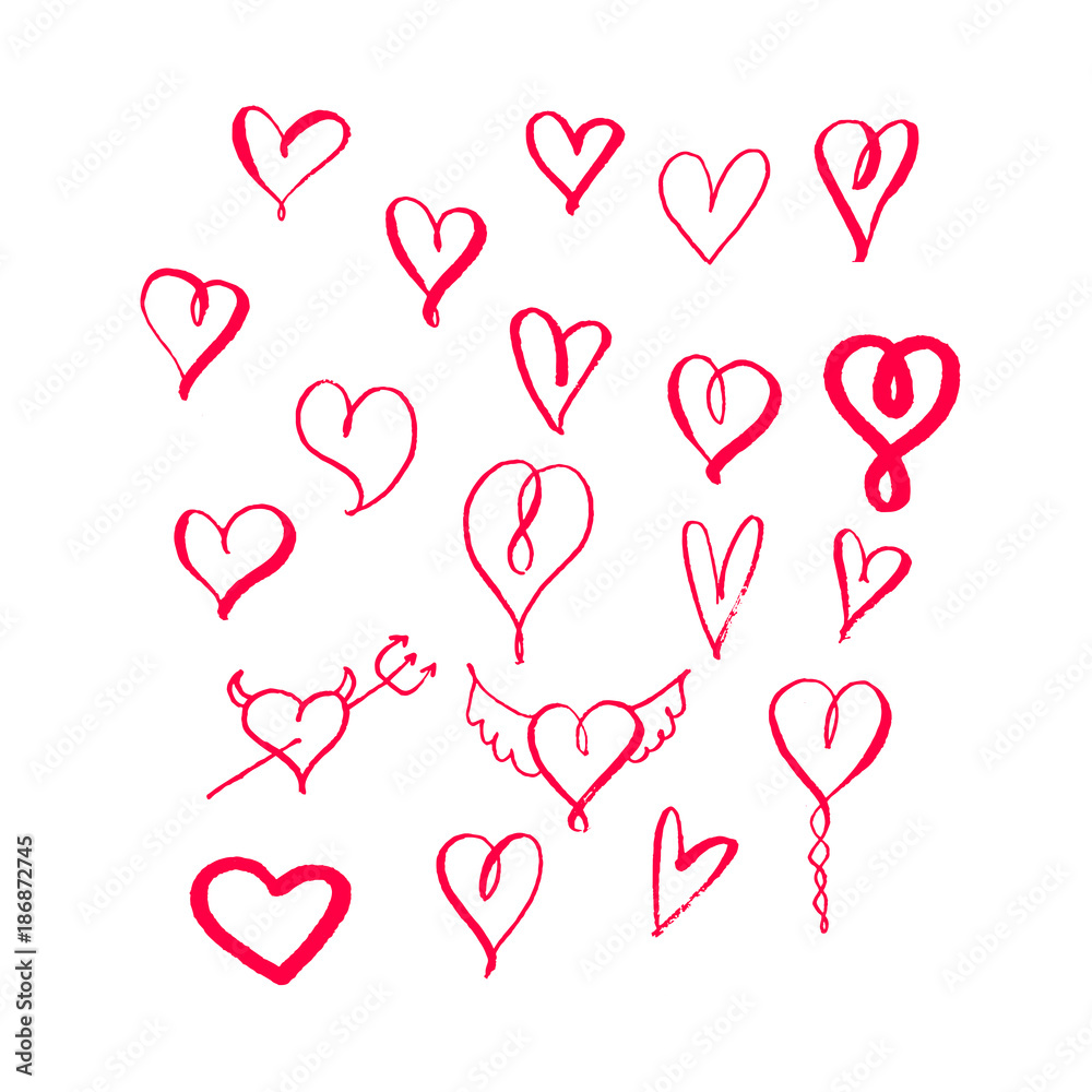 Red Hearts set illustraton