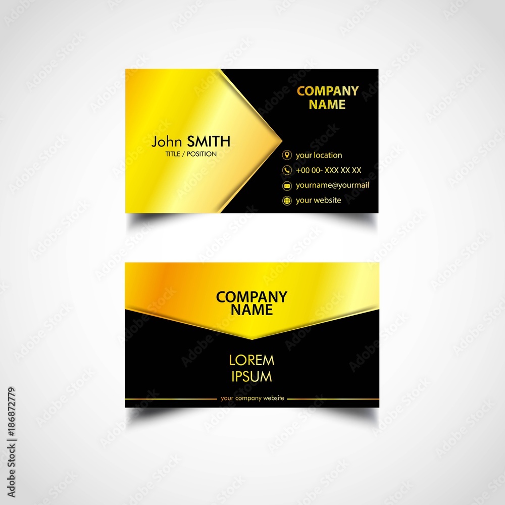 Golden Luxury Business Card Templates,Vector, Illustration Golden Luxury Business Card Templates,Vector, Illustration