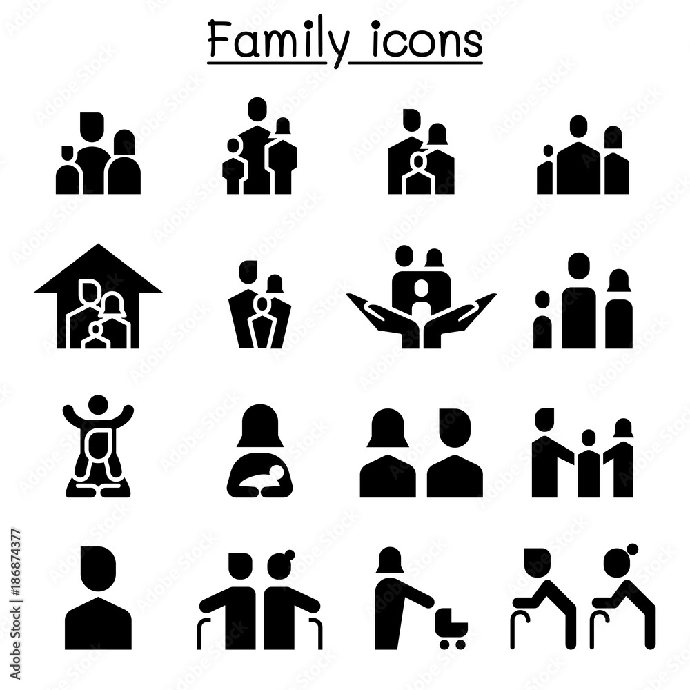Family icon set vector illustration graphic design Family icon set vector illustration graphic design