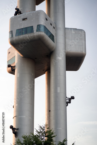 Ziskov television tower in Prague, Czech republic photo