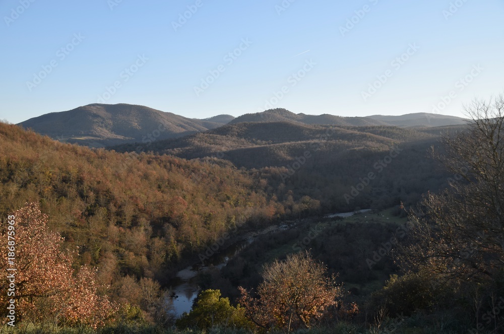Fototapeta premium Panorama sulla Tolfa da Luni sul Mignone