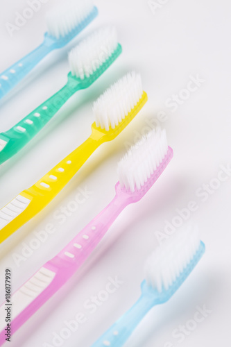 Five tooth brushes